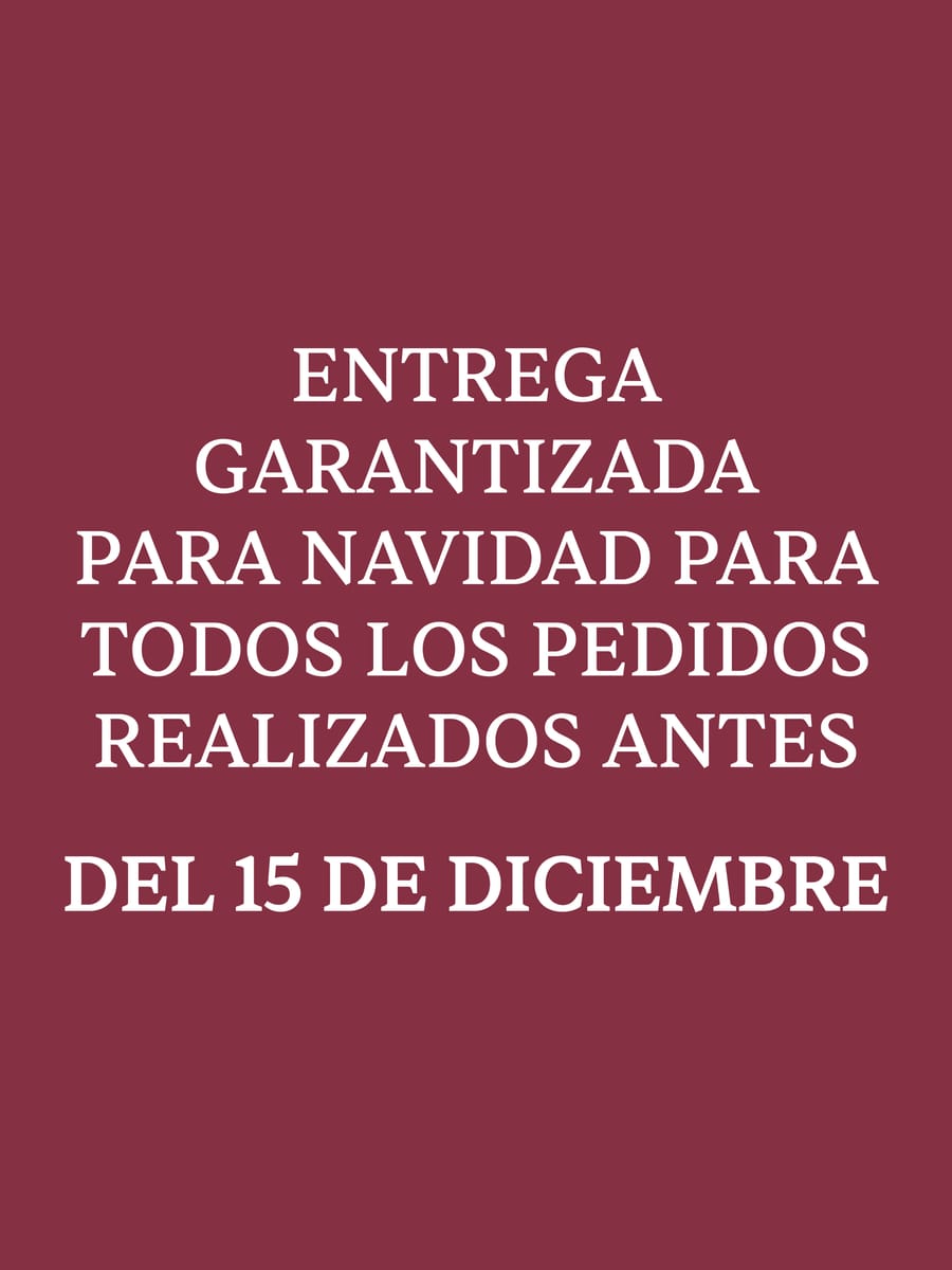 Entrega garantizada para Navidad para todos los pedidos realizados antes del 15 de diciembre 