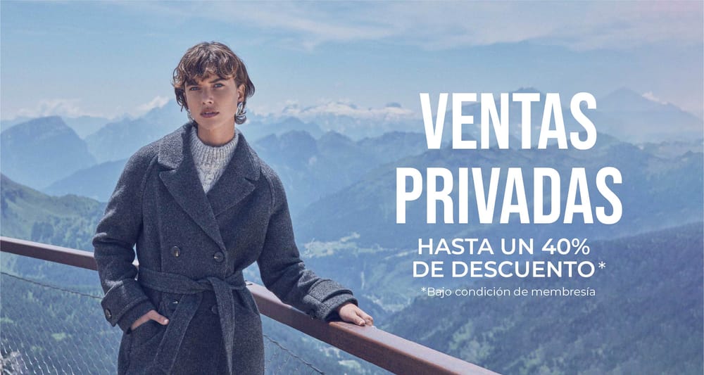 VENTAS PRIVADAS Hasta un  40% de descuento*​ *bajo condici​&oacute;n de membres&iacute;a