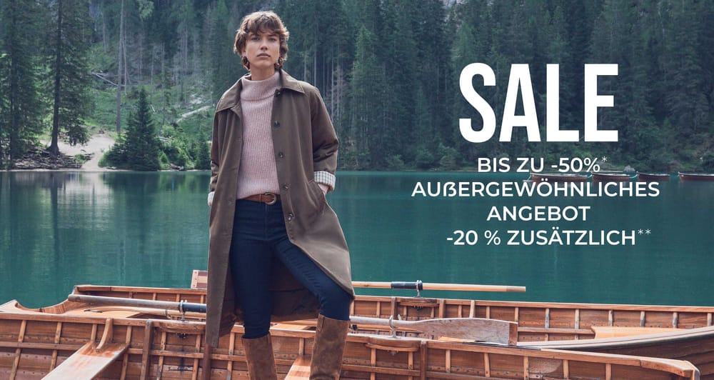 Sale Bis zu -50%* Au&szlig;ergew&ouml;hnliches Angebot -20% zus&auml;tzlich**