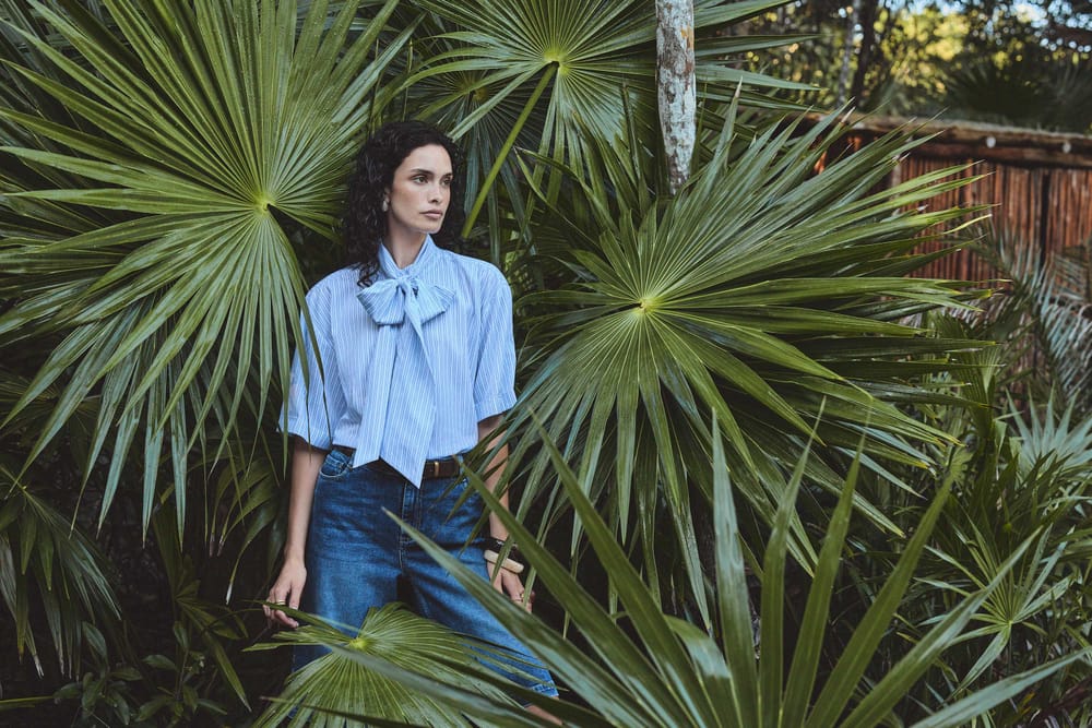 Cotton blouses and shirts