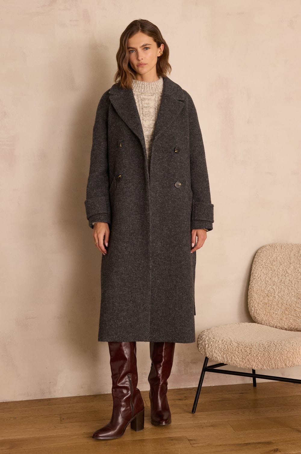 DAREN long wool coat;${refinementColor}