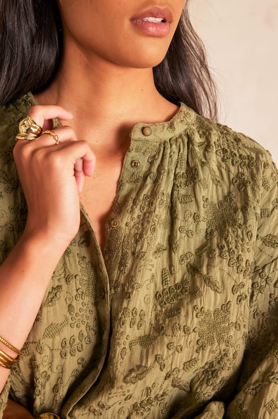 Blouse SIENA en coton;${refinementColor}