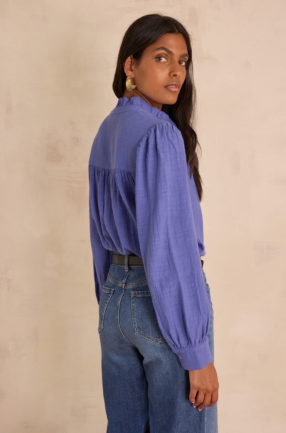 BROOKE blouse in 100% cotton;${refinementColor}