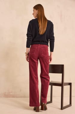 Wide corduroy pants ANAIS;${refinementColor}