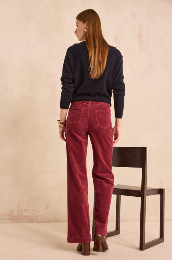 Wide corduroy pants ANAIS;${refinementColor}