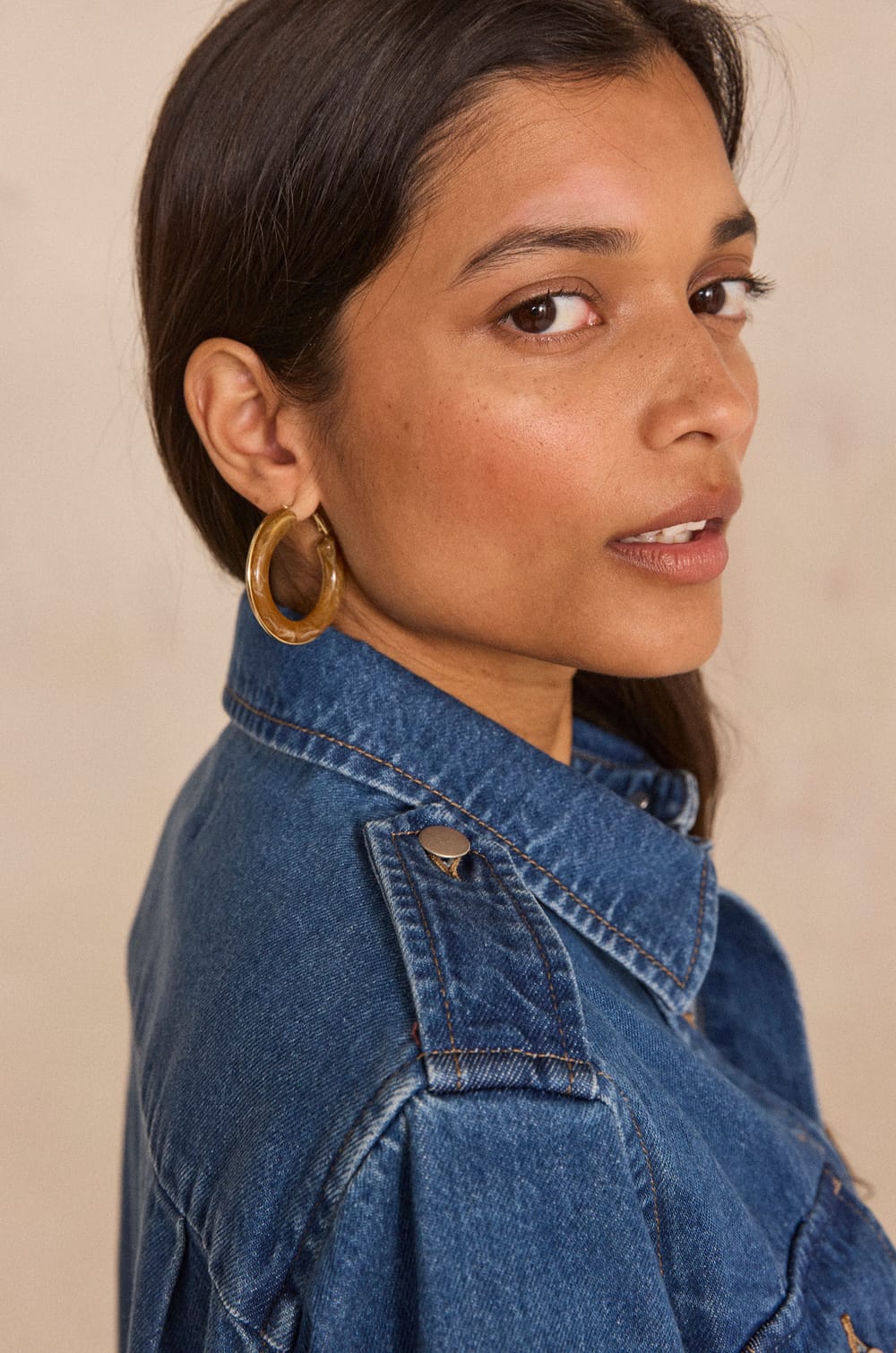 Short straight cotton dress BETSY;${refinementColor}