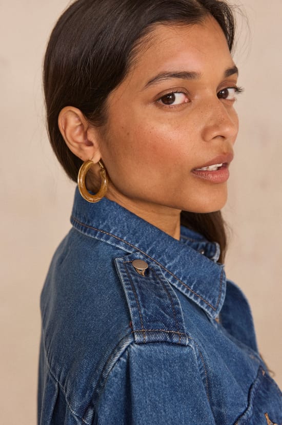 Short straight cotton dress BETSY;${refinementColor}