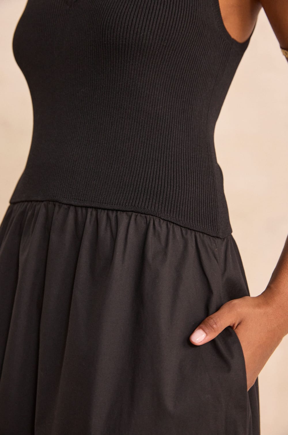 BYS two-tone trapeze dress;${refinementColor}