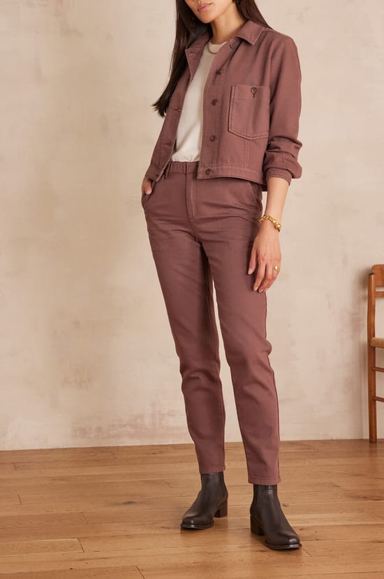 Pantalon chino SABIL en coton;${refinementColor}