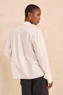 MAXIME long-sleeve cotton blouse;${refinementColor}