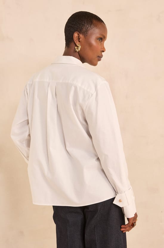 MAXIME long-sleeve cotton blouse;${refinementColor}