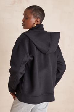 DOLINE hooded wool jacket;${refinementColor}