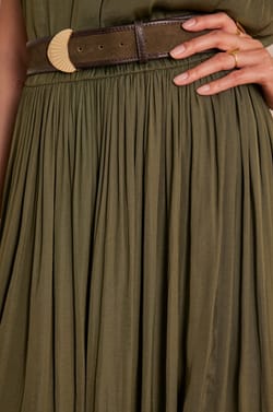 CRYSTAL pleated skirt;${refinementColor}