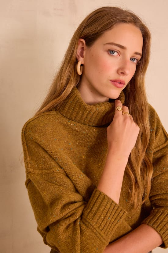 BRANDO 100% wool turtleneck jumper;${refinementColor}