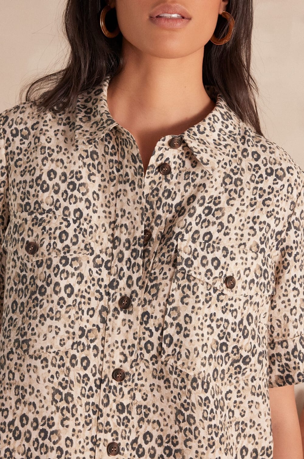 Robe chemise ROSEMARY imprim&eacute;e;${refinementColor}