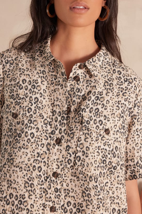 Robe chemise ROSEMARY imprim&eacute;e;${refinementColor}