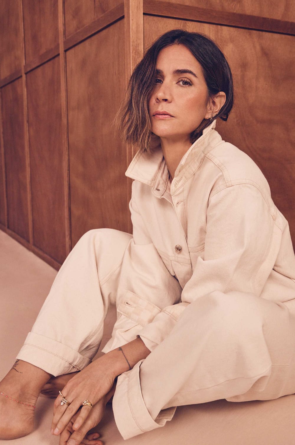 Combinaison ultra oversize en jean Audrey Lombard x Maison 123 BILLIE;${refinementColor}