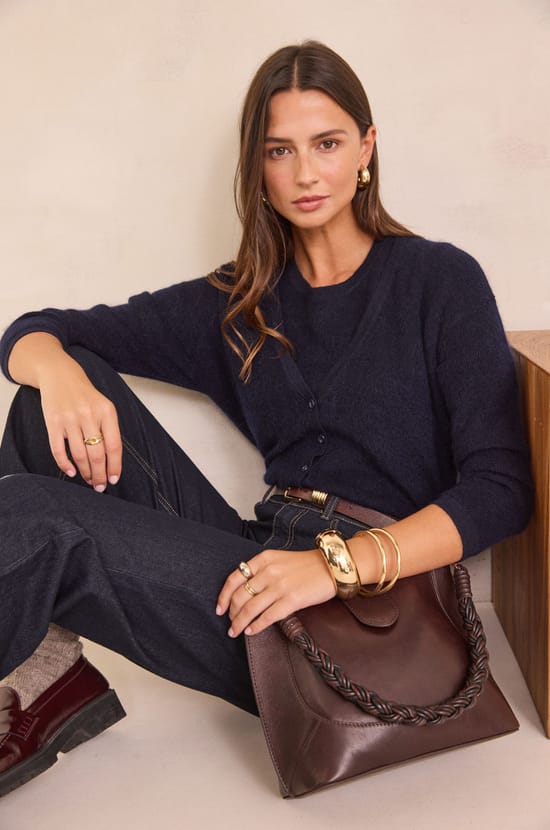 Mohair and wool cardigan PAOLO;${refinementColor}