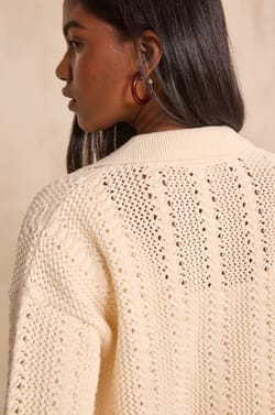 Adele short sleeve cotton blend knit vest;${refinementColor}