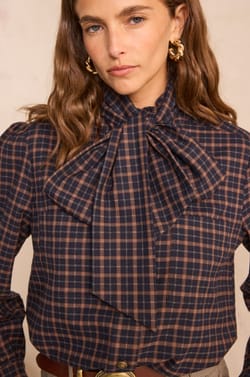 DENISE checkered blouse;${refinementColor}