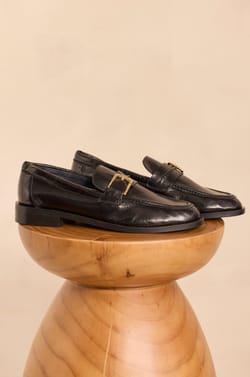ORNELLA BIS flat leather moccasin;${refinementColor}