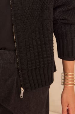 Long sleeve mixed wool sweater ALEXIS;${refinementColor}