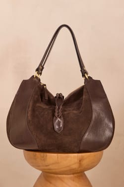 VICTOR leather tote bag;${refinementColor}