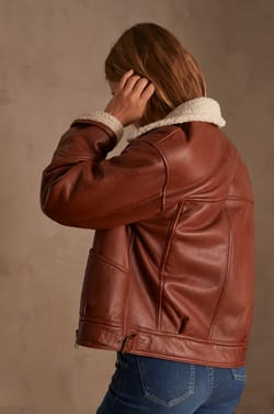 Bomberjacke aus Leder FOLIO;${refinementColor}