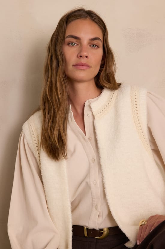 BAYANE sleeveless wool jumper;${refinementColor}