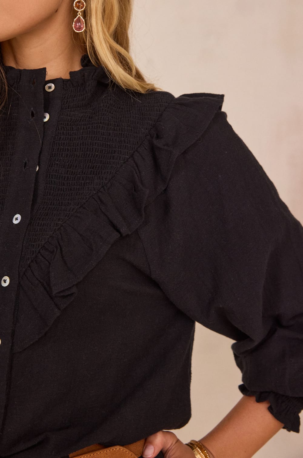 100% cotton DIVA blouse;${refinementColor}