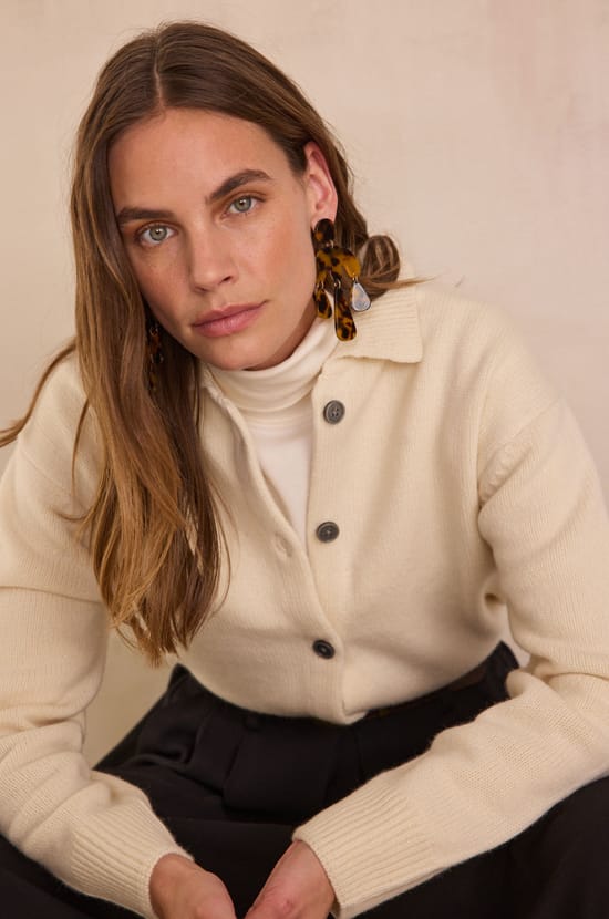 Wool cardigan with long sleeves PETER;${refinementColor}