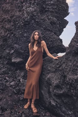 PRETTY straight-knit dress;${refinementColor}