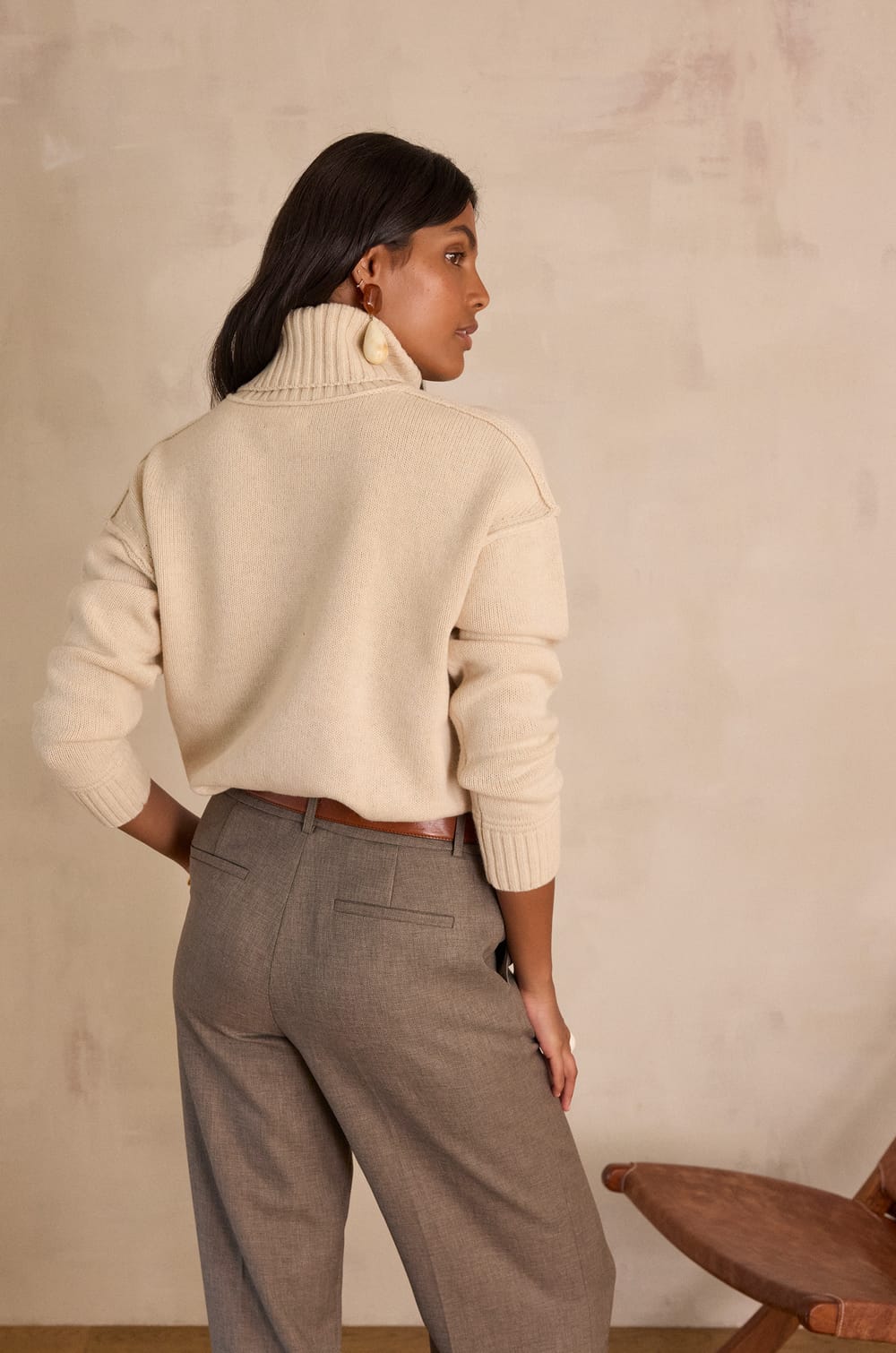 BRANDO jumper in 100% wool;${refinementColor}