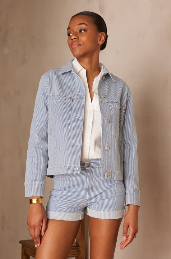 Veste CARLA en jean;${refinementColor}