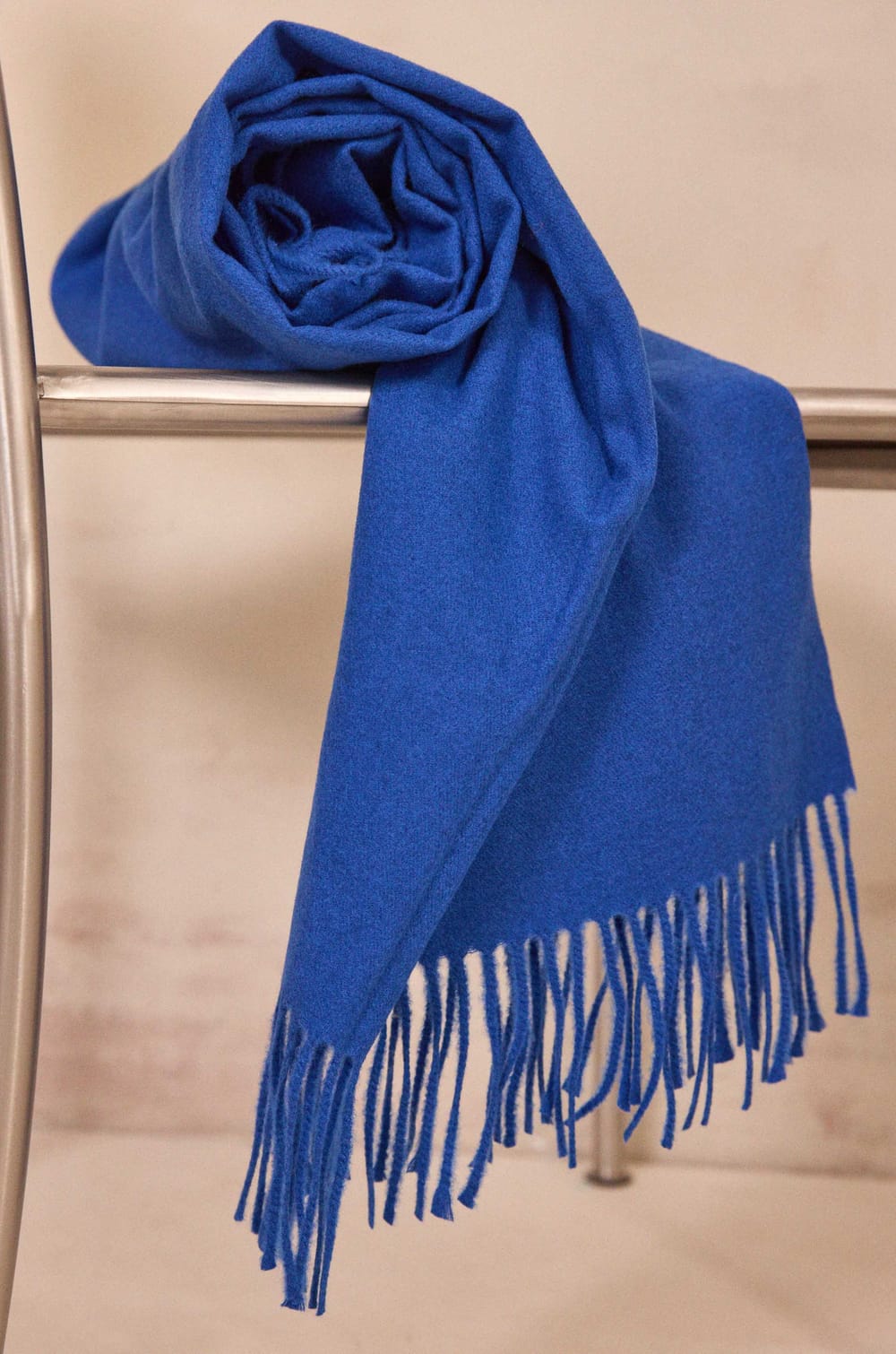 Blue viscose blend scarf ROBIN;${refinementColor}