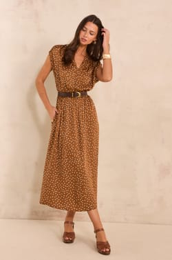 Straight polka dot dress BELGIA;${refinementColor}