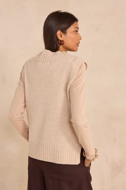 Sleeveless wool blend sweater ALEX;${refinementColor}