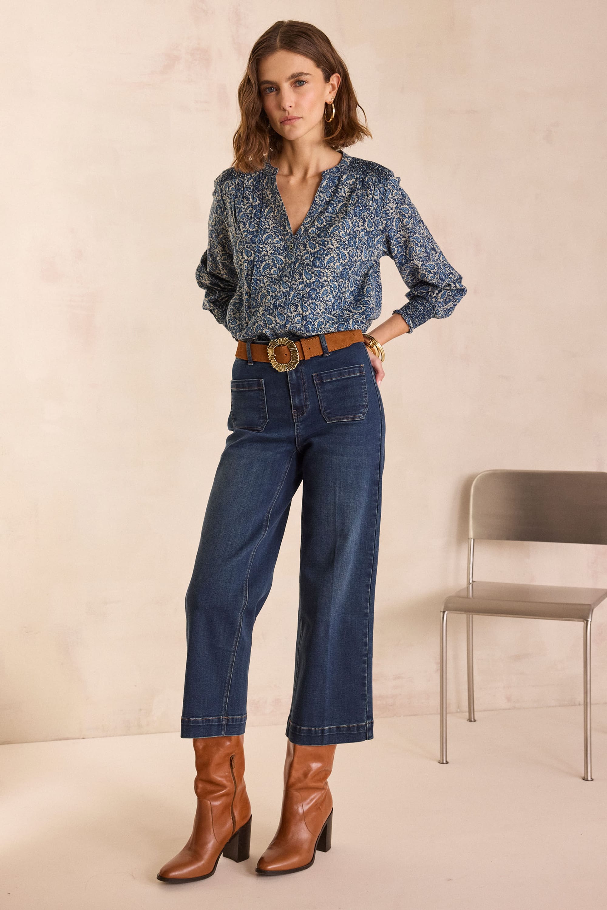 LEA cropped jeans woman | RAW DENIM | Maison 123