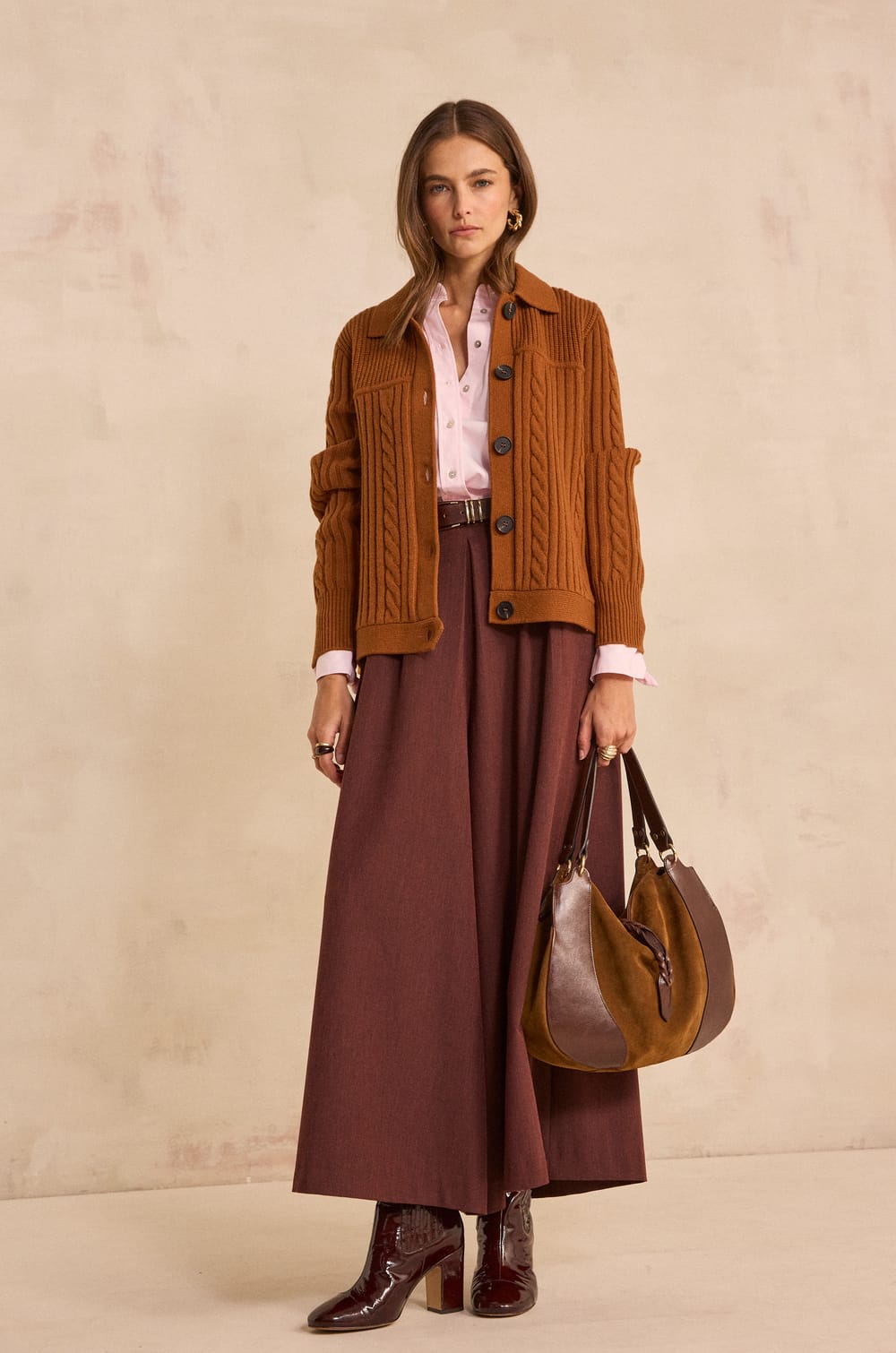 MARIA long-sleeve cotton shirt;${refinementColor}