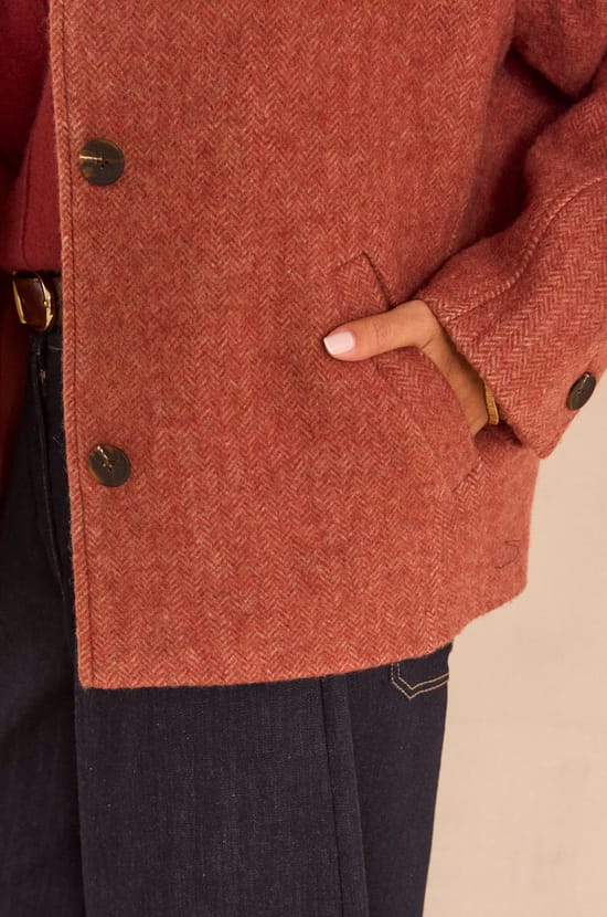 Long sleeve wool blend coat DUSTIN;${refinementColor}