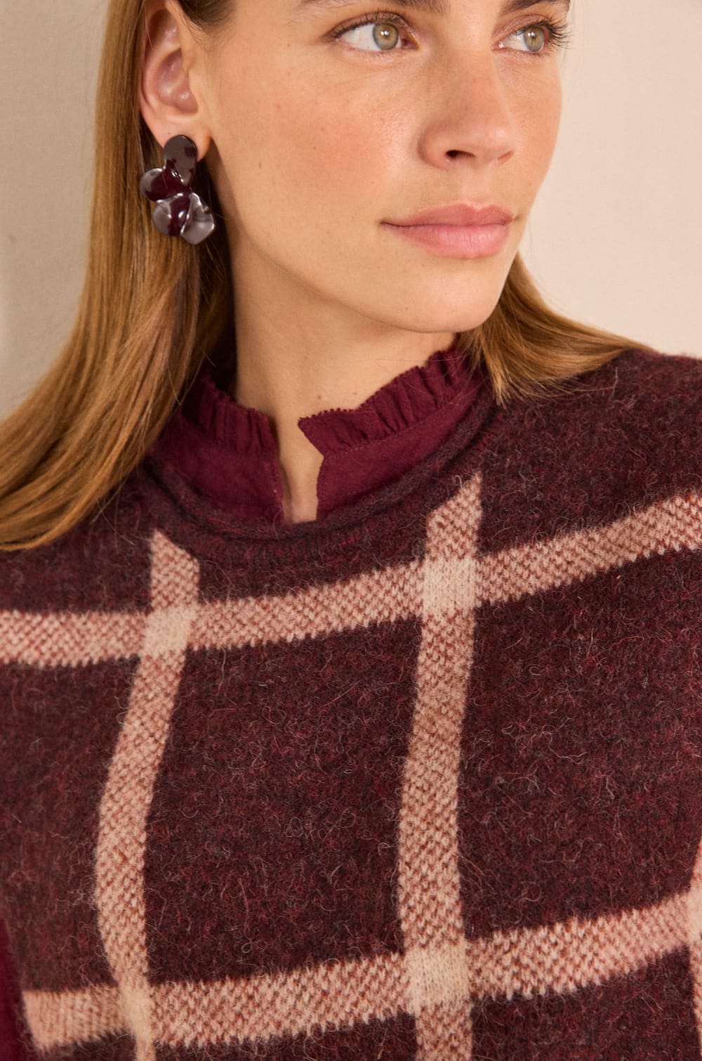 Sleeveless pullover in alpaca and blended wool ADRIEN;${refinementColor}