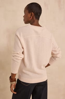 V-neck sweater in 100% cashmere 2-ply BARY;${refinementColor}