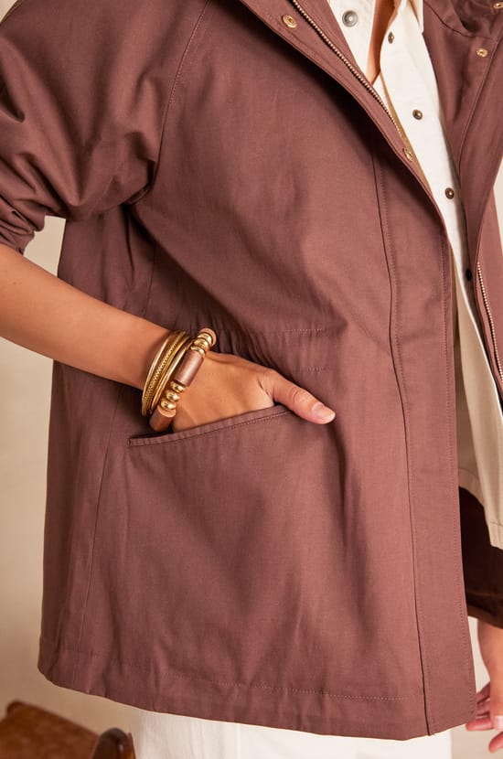 ANNETTE short cotton parka;${refinementColor}