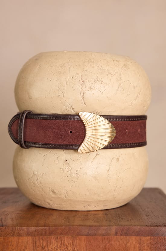 LEONARD leather belt;${refinementColor}