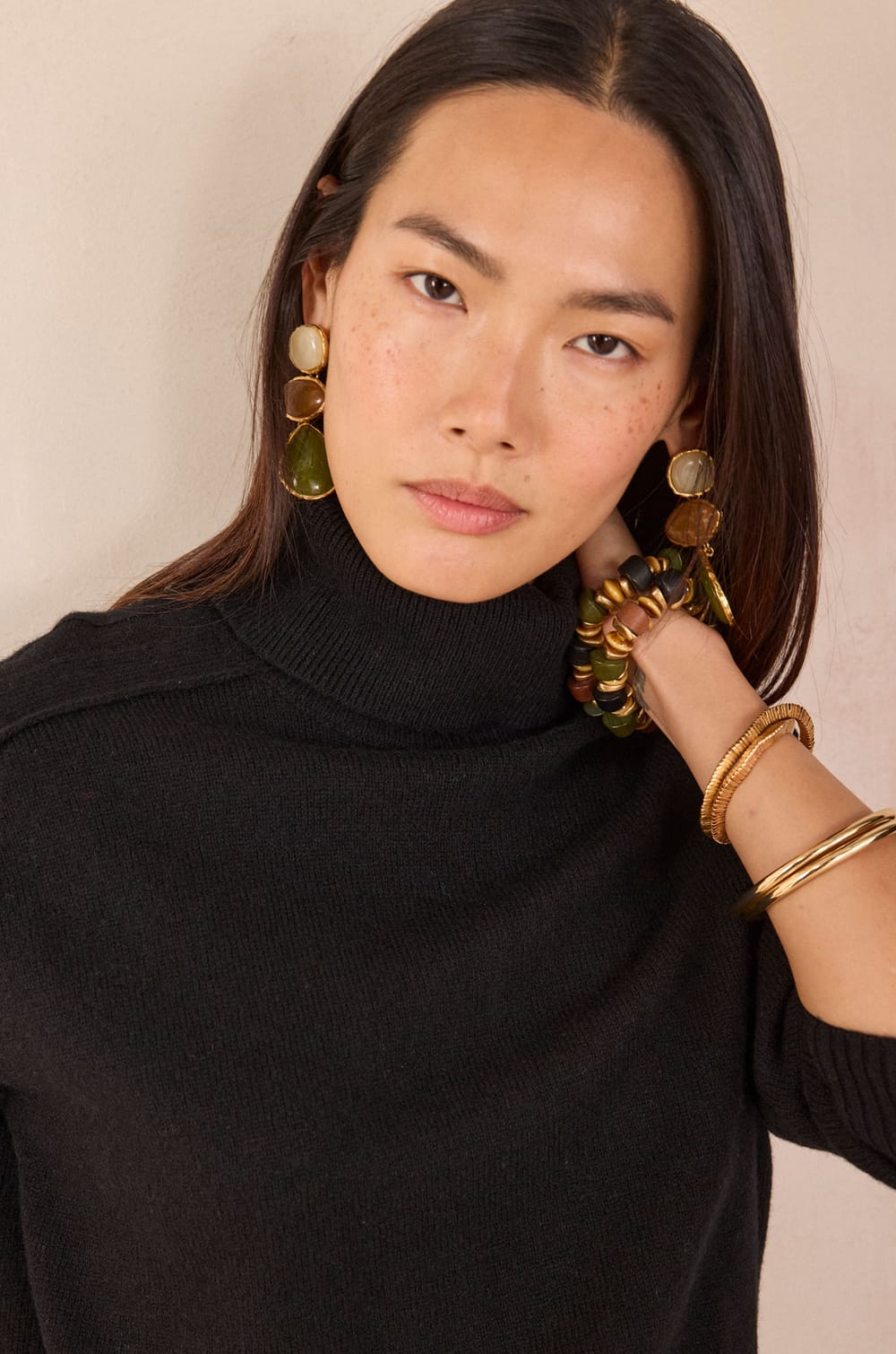 CELESTIN 100% wool turtleneck jumper;${refinementColor}