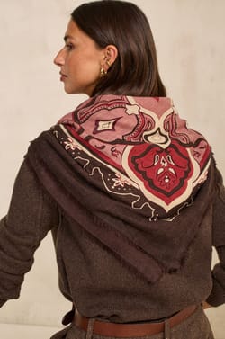 Foulard 100% laine Octobre Rose REMY;${refinementColor}