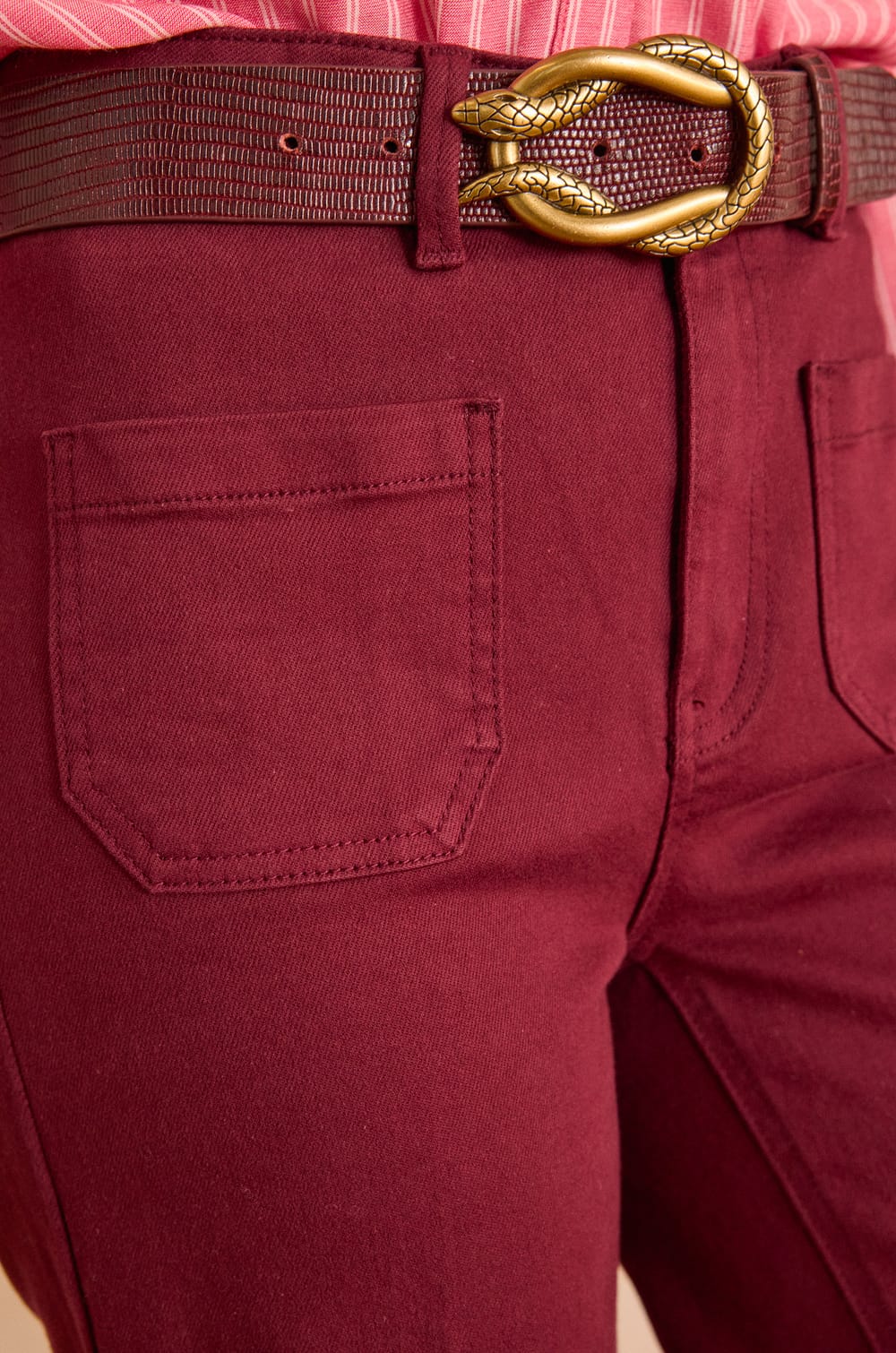 LUNA wide-leg trousers in cotton;${refinementColor}