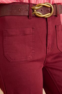 LUNA wide-leg trousers in cotton;${refinementColor}