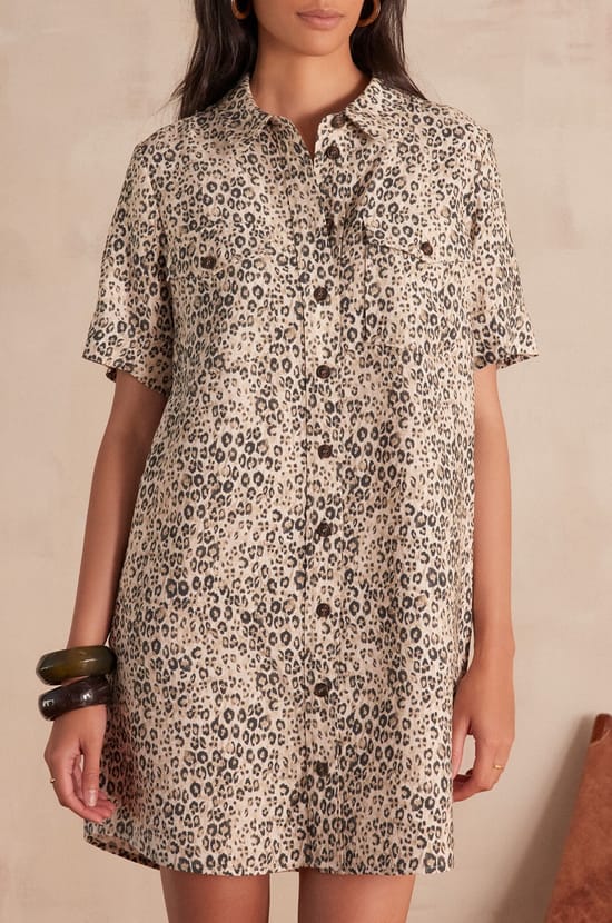 Robe chemise ROSEMARY imprim&eacute;e;${refinementColor}
