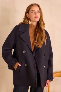 DEAN wool pea coat;${refinementColor}